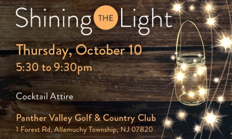 Shining the Light Invitation creative - a jar of twinkling lights.