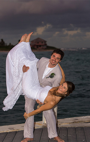 Ian and his wife Linda at their wedding.