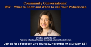 Ad advertisement for a webinar on RSV.