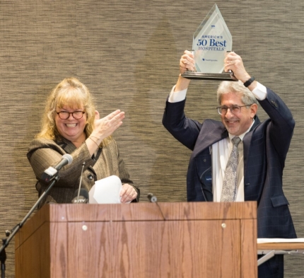 Atlantic Health System’s Overlook Medical Center receives Healthgrades 2020 America’s 50 Best Hospitals Award™ The Healthgrades 2020 America's 50 Best Hospitals Award was presented to Alan Lieber by Marilee E. Aust, senior director of quality solutions for Healthgrades.