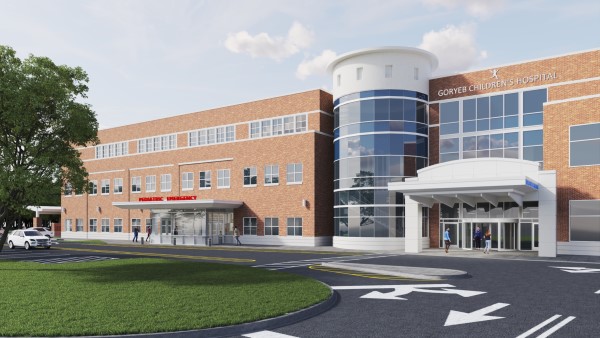 Rendering of Gagnon Children’s Emergency Department Exterior