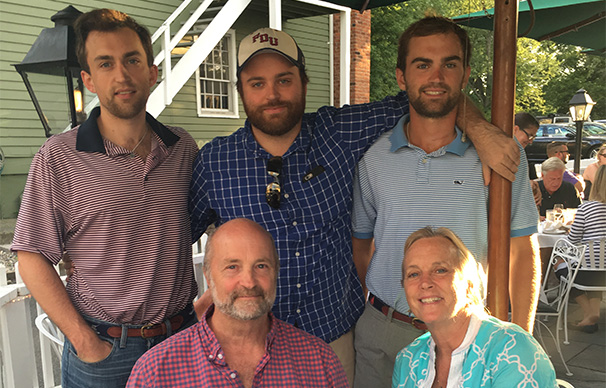 Sam with his family