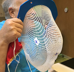 Mark L. with CyberKnife mask