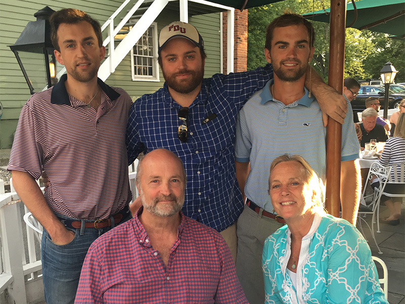 Sam with his family.