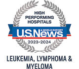 Morristown Medical Center high performing hospital for leukemia, lymphoma & myeloma Morristown and Overlook medical centers recognized as high performing for leukemia, lymphoma & myeloma by U.S. News.