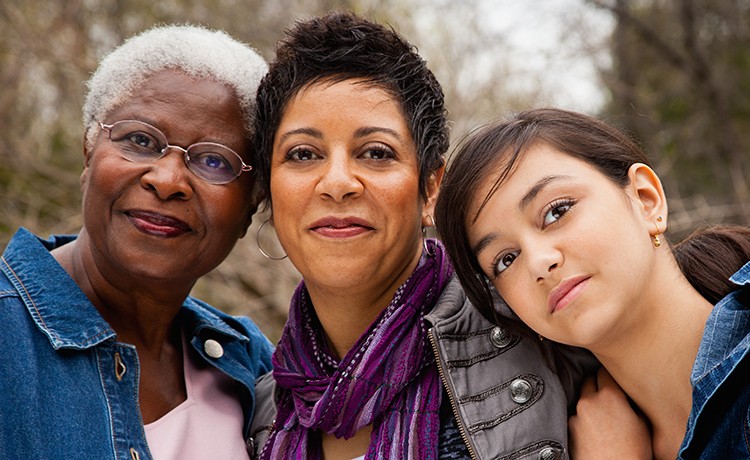 Mom, grandmom and grand daughter.