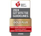 Gold Plus with Target: Stroke Elite Plus, Target: Stroke Advanced Therapy and Target: Diabetes Honor Rolls, from the American Heart Association 