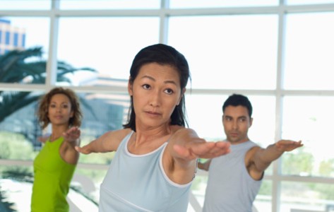 woman performing yoga