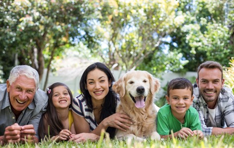 family and dog