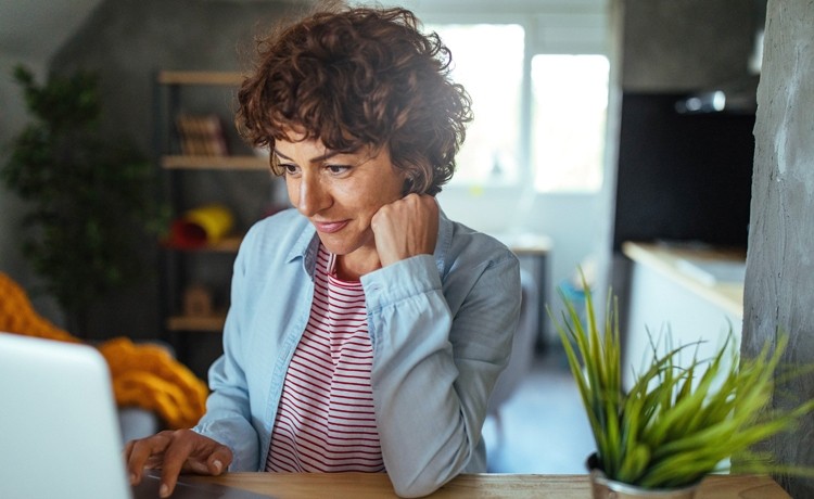 woman at the computer