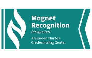 Magnet designation badge from the American Nurses Credentialing Center